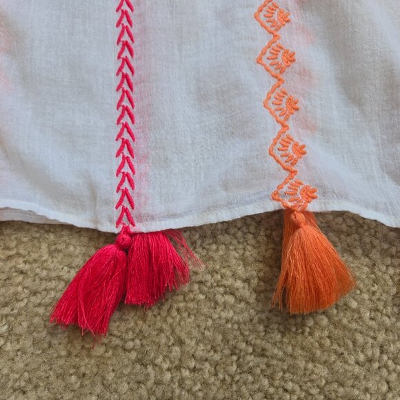 NWOT Vineyard Vines Lightweight Cotton Summer Scarf with Tassles - Picture 9 of 10